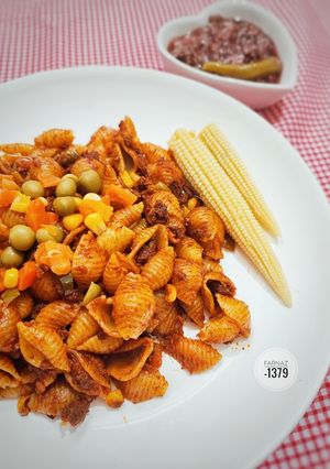 عکسی از دستور پاستا سبزیجات