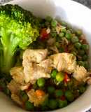 Pollo arvejado