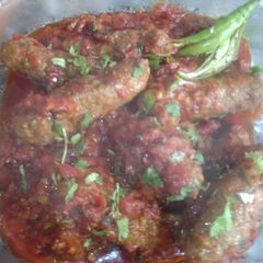 Seekh kabab karahi A picture of Seekh kabab karahi.