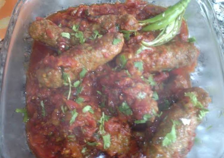 Seekh kabab karahi