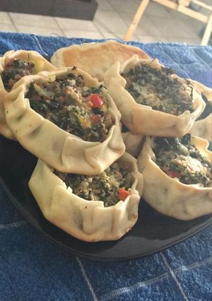 Una foto de Canastitas de espinaca y atún