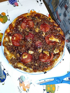 Una foto de Pizza barbacoa