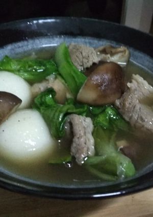 鹹湯圓 的食譜成品照片