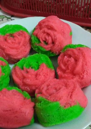 Foto resep Bolu kukus mawar