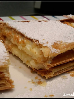 Una foto de Milhojas de crema pastelera