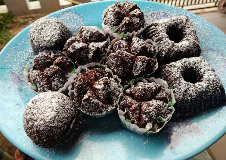 Bumbu Menyiapkan Brownies kukus tepung beras, Enak
