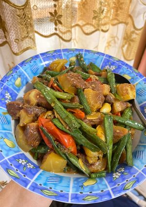 Foto resep Oseng kikil kecap Inggris
