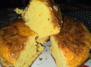 Una foto de Budín de coco sin harina exquisito