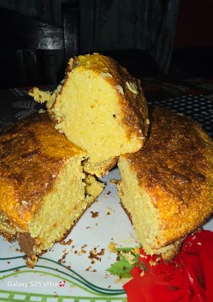 Una foto de Budín de coco sin harina exquisito