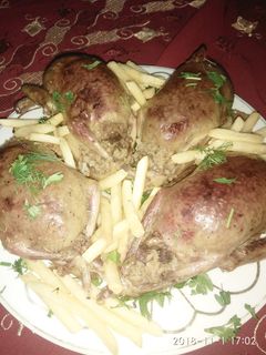 صورة لوصفة حمام محشي أرز