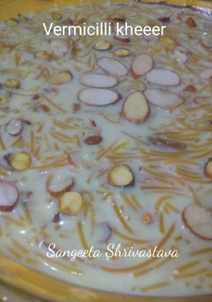 A picture of Vermicilli kheer.
