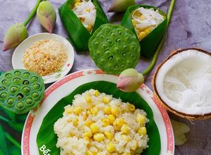 Hình của món Xôi hạt sen.