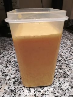 Una foto de Crema de maíz + "pastel", sin gluten ni leche