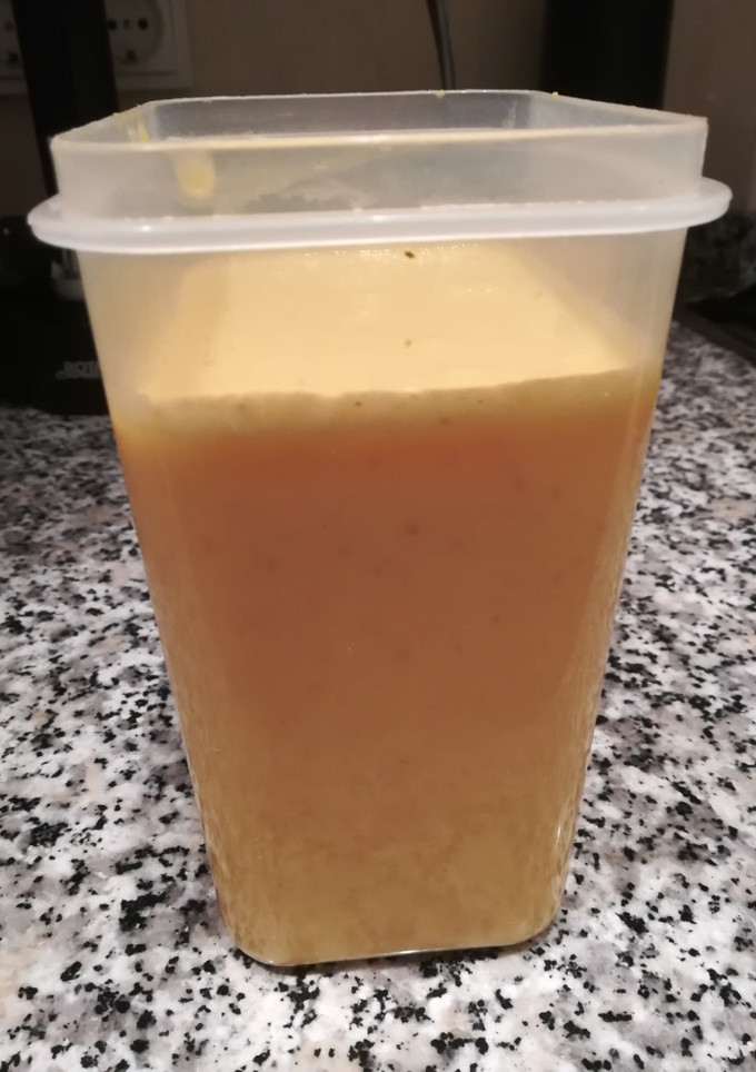 Una foto de Crema de maíz + "pastel", sin gluten ni leche