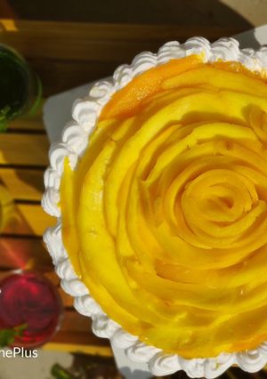 A picture of Mango cake.