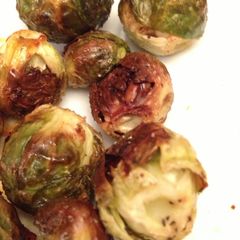 A picture of Oven Roasted Brussels Sprouts.