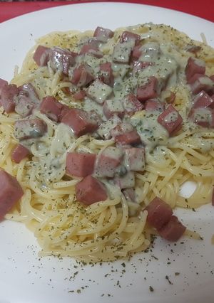 Una foto de Pasta al roquefort