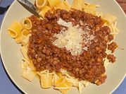 A picture of vegetarian bolognese