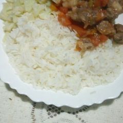 A picture of White rice.