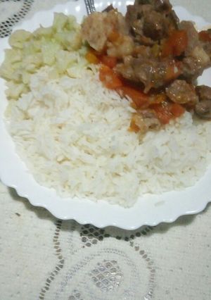 A picture of White rice.