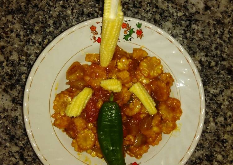 Easiest Way to Make Speedy Prawn chilli baby corn