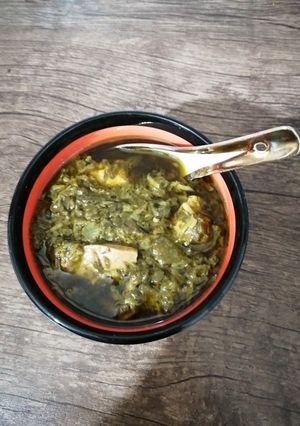 عکسی از دستور خورشت آلو اسفناج