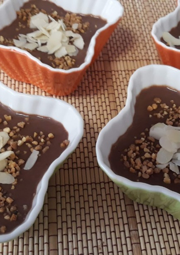 Una foto de Cremoso de plátano y chocolate