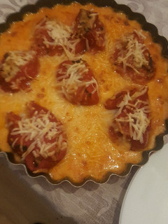 Una foto de Pimientos del piquillo rellenos🍠🍠🍽