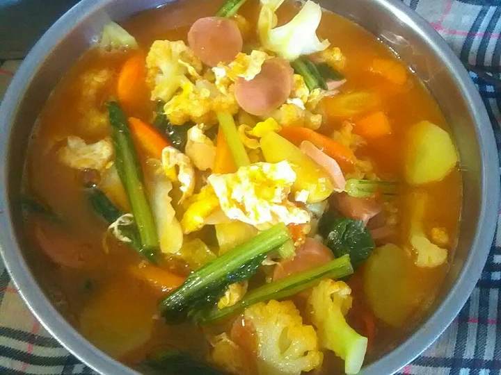 Langkah Mudah untuk Menyiapkan Resep 🍅capcay...ala diriku^^.saos tomat home made yang Lezat Anti Ribet, Uenak Banget