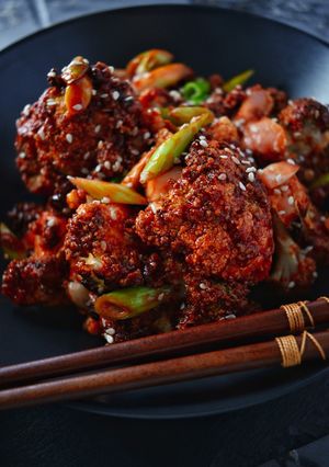 A picture of Vegan Baked Crispy Cauliflower.