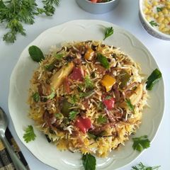 A picture of Hyderabadi Vegetable Dum Biryani.