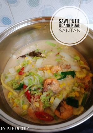 Foto resep Sawi Putih Udang Kuah Santan