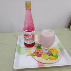 CREAMY LASSI WITH ROOH AFZA A picture of CREAMY LASSI WITH ROOH AFZA.