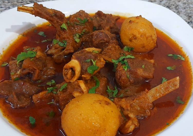 Mutton Curry Whith Whole Potatoes