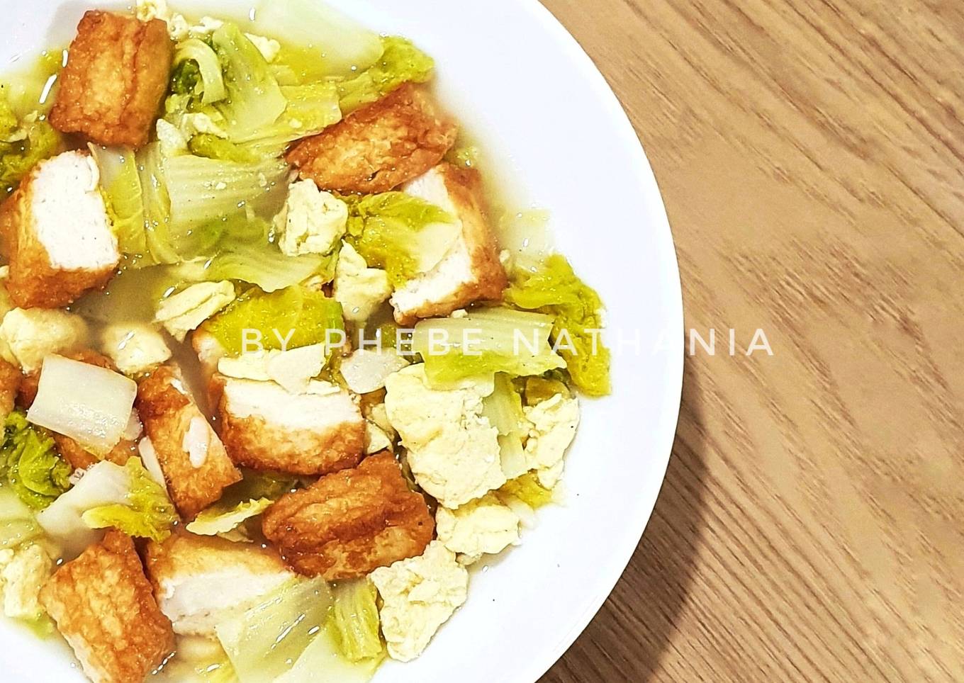Tumis Sawi Putih, Telur dan Fish Tofu