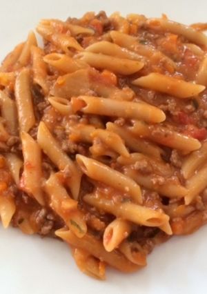 Una foto de Macarrones boloñesa tmx