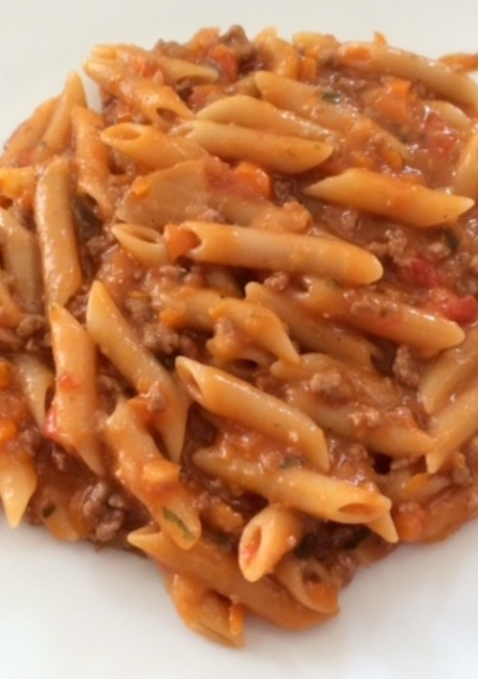 Una foto de Macarrones boloñesa tmx