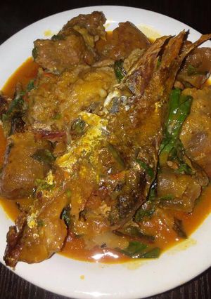 A picture of Oha soup.