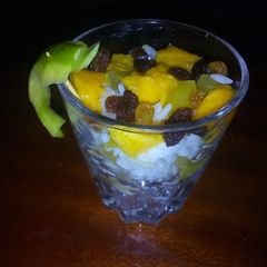 A picture of Mango Rice Pudding #CharityRecipe.