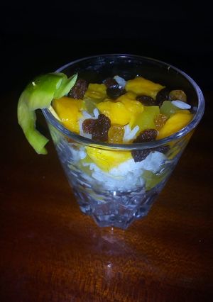 A picture of Mango Rice Pudding #CharityRecipe.