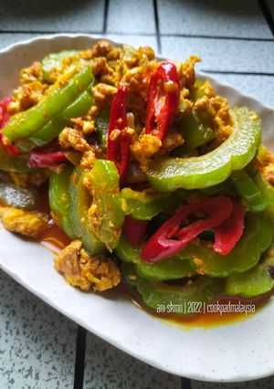 Gambar Peria Goreng Pecah Telur