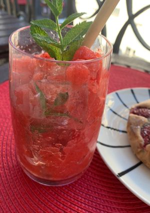 Une photo de Granité aux fraises
