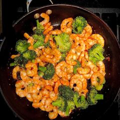A picture of Quick Shrimp and Broccoli Stir-Fry.