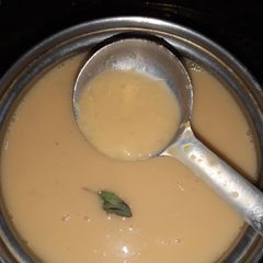 A picture of Parrippu payasam(moong dal kheer) for bhog.