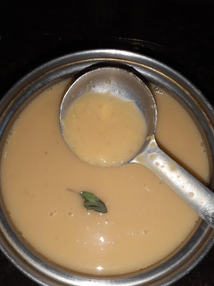 A picture of Parrippu payasam(moong dal kheer) for bhog.