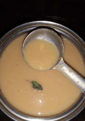 A picture of Parrippu payasam(moong dal kheer) for bhog.