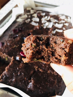 Una foto de Brownie de zuchinni