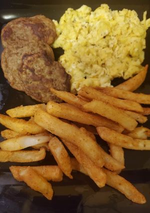 A picture of My American breakfast.