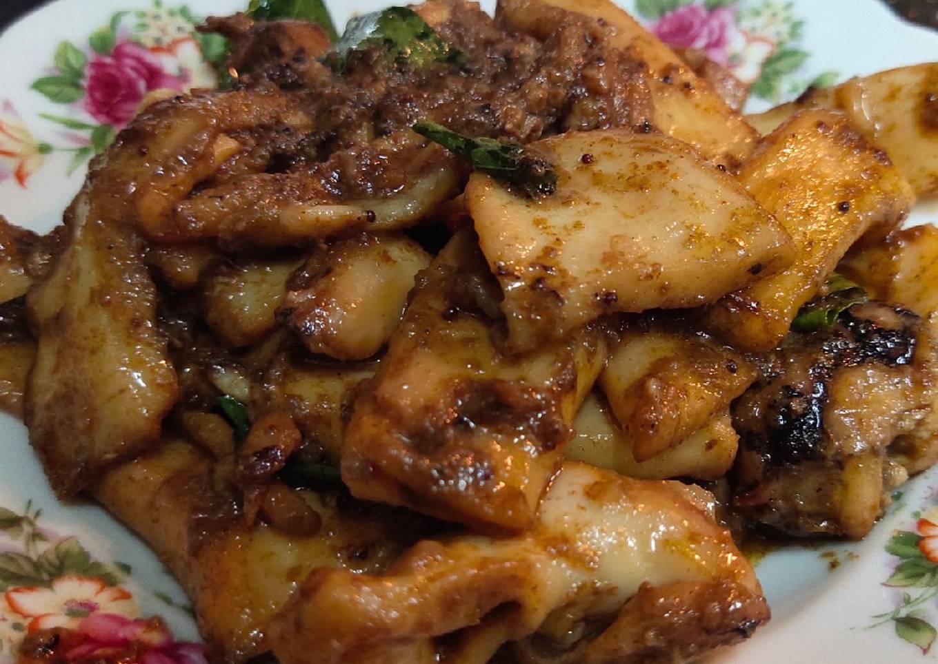 Cuttlefish fry recipe