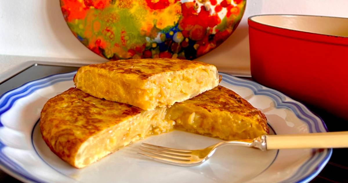 Tortilla de patata con cebolla Receta de Maria Cookpad
